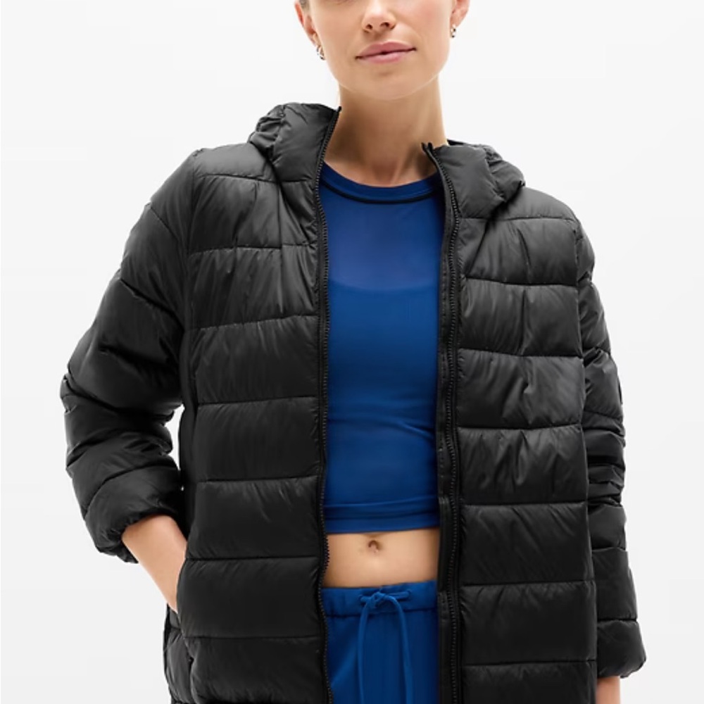 Athleta Black Puffer Jacket